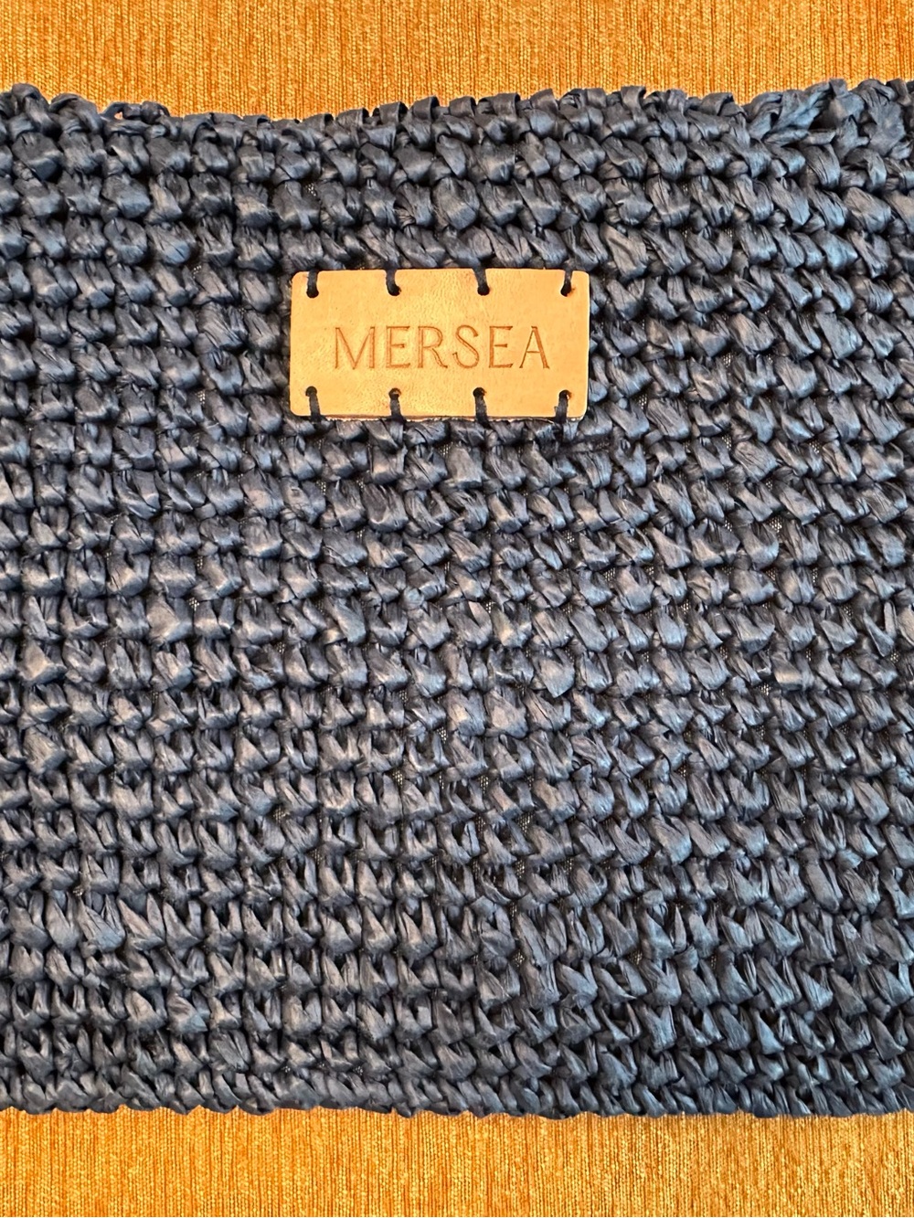 Mersea Navy Sun Chaser Straw Pochette - Picture 8 of 11